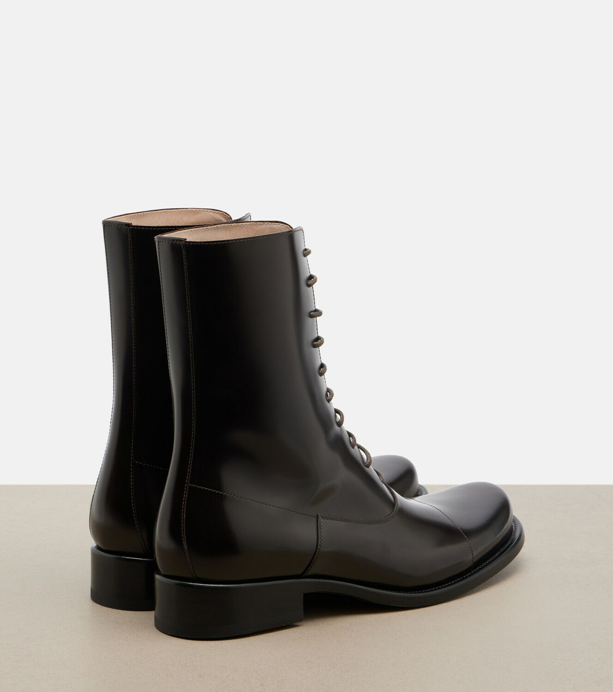 The Row Kai leather lace-up boots