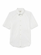 Alexander McQueen - Brad Pitt Button-Down Collar Cotton-Blend Poplin Shirt - White
