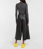 Loewe - Leather cropped pants