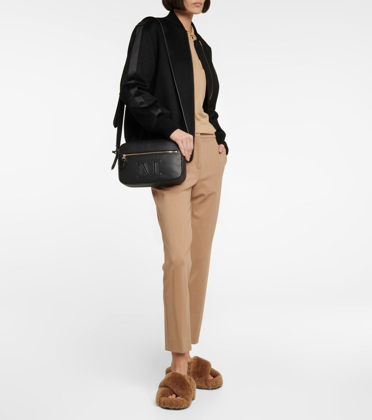 Max Mara - Elsa monogram leather camera bag Max Mara