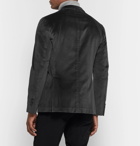 Boglioli - Charcoal K-Jacket Slim-Fit Unstructured Stretch-Cotton Velvet Blazer - Charcoal