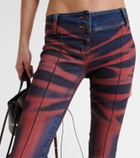 KNWLS Harley printed low-rise flared jeans