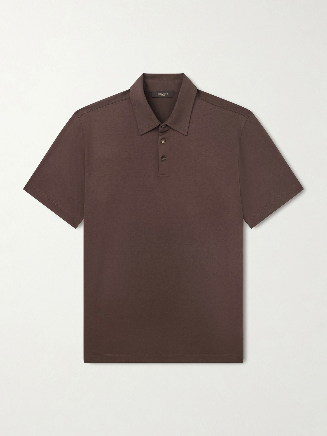 Slowear - Cotton and Silk-Blend Jersey Polo Shirt - Brown