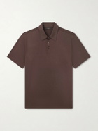 Slowear - Cotton and Silk-Blend Jersey Polo Shirt - Brown