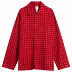Calvin Klein Men's Flannel Pyjama Set in Red