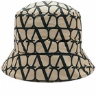 Valentino Men's Icon Bucket Hat in Beige/Nero