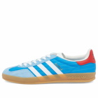 Adidas Gazelle Indoor in Bright Blue/White/Gum