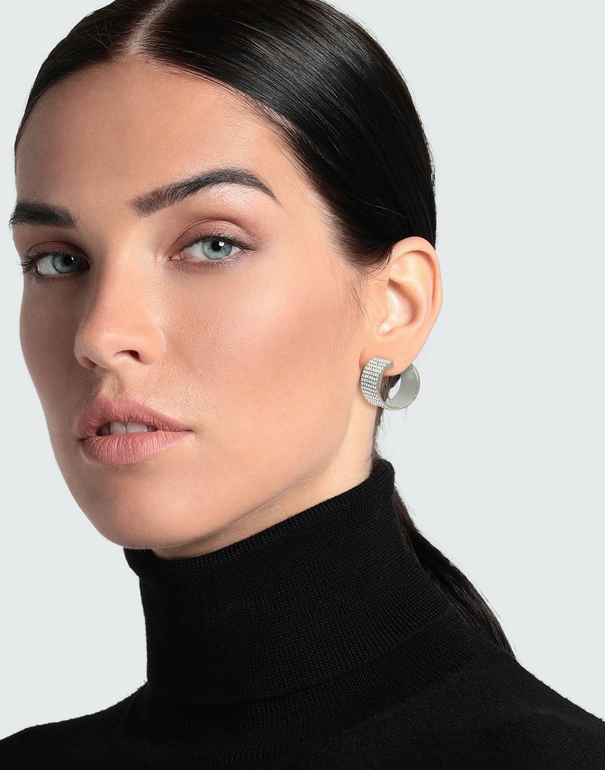 Amina Muaddi Womens Earrings in Silver
