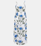 Juliet Dunn Floral cotton midi dress