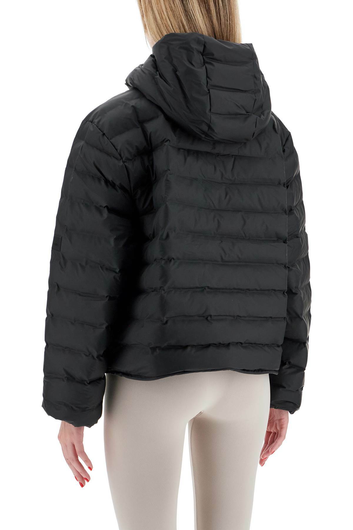 RAINS lohja short unisex puffer jacket Black