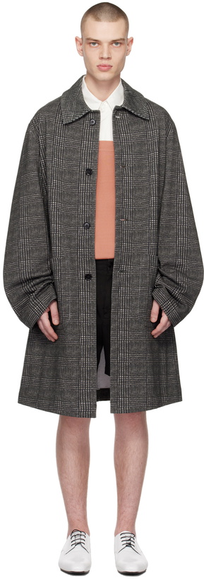 Photo: Dries Van Noten Gray Check Coat