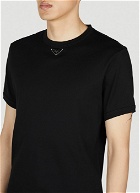Prada Logo Plaque T-Shirt male Black