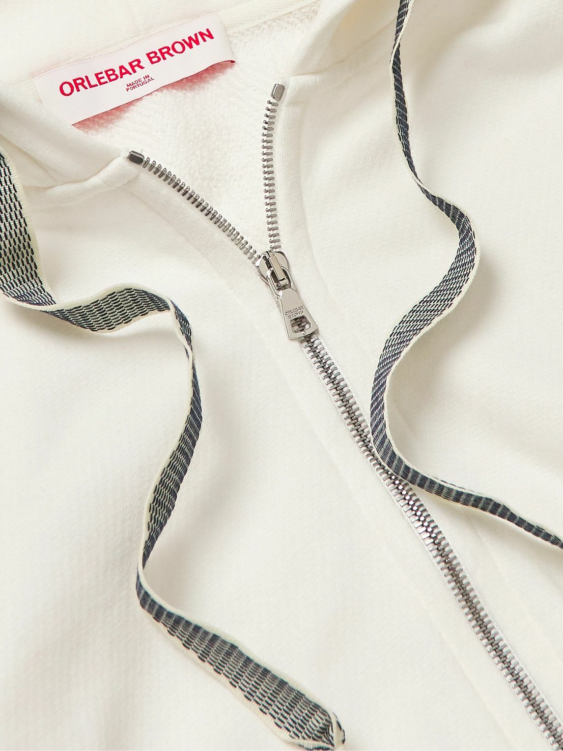 Orlebar Brown - Stark Cotton-Jersey Zip-Up Hoodie - White Orlebar Brown