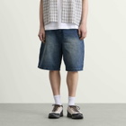 Butter Goods Men's Drummer Baggy Denim Shorts in Stone Wash Blue