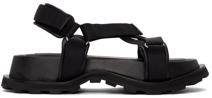 Jil Sander Black Webbing Sandals Jil Sander