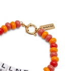 Sporty & Rich Wellness Bead Bracelet in Orange