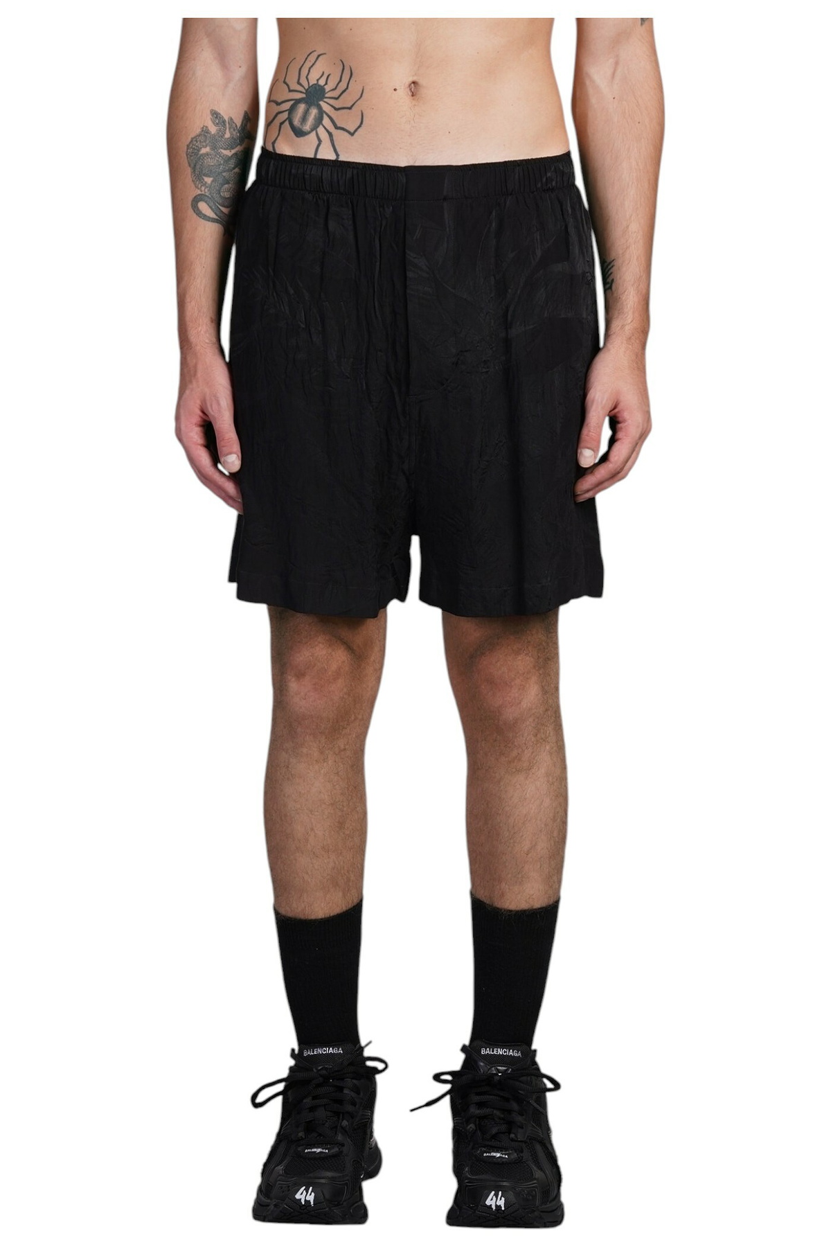 Balenciaga - Wide-Leg Distressed Cotton-Ripstop Drawstring