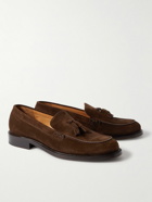 Mr P. - Tasseled Regenerated Suede by evolo® Loafers - Brown