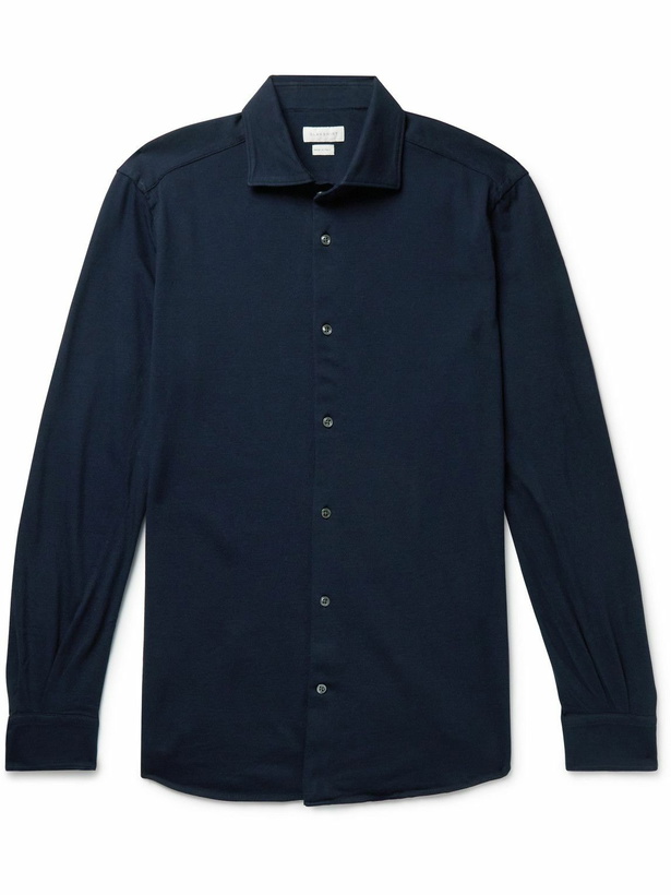 Photo: Incotex - Slim-Fit Cotton-Twill Shirt - Blue