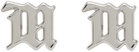 MISBHV Silver M Classic Earrings