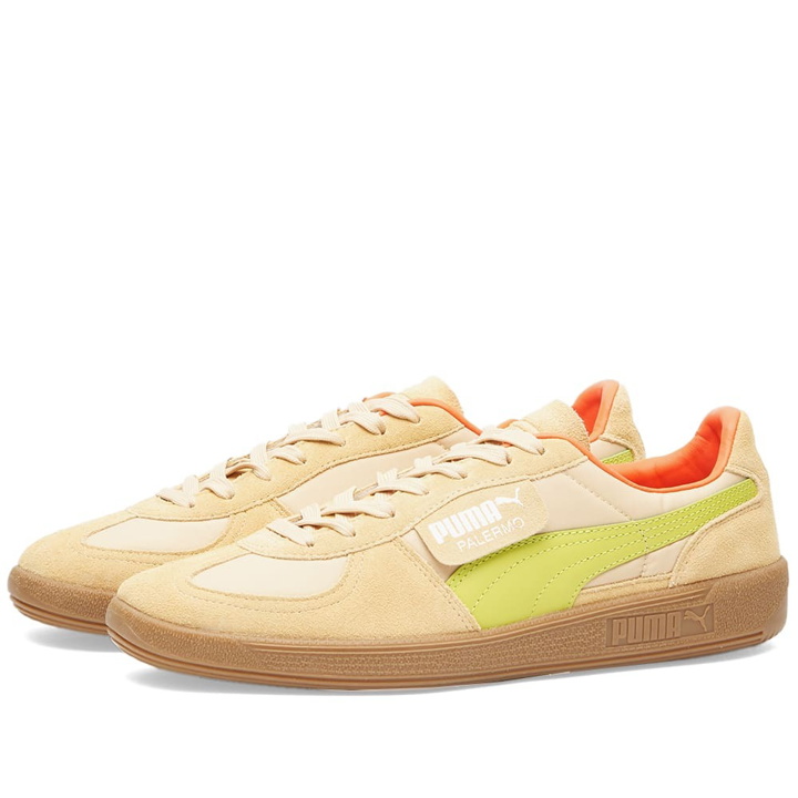 Photo: Puma Men's Palermo OG Sneakers in Citronelle/Gold