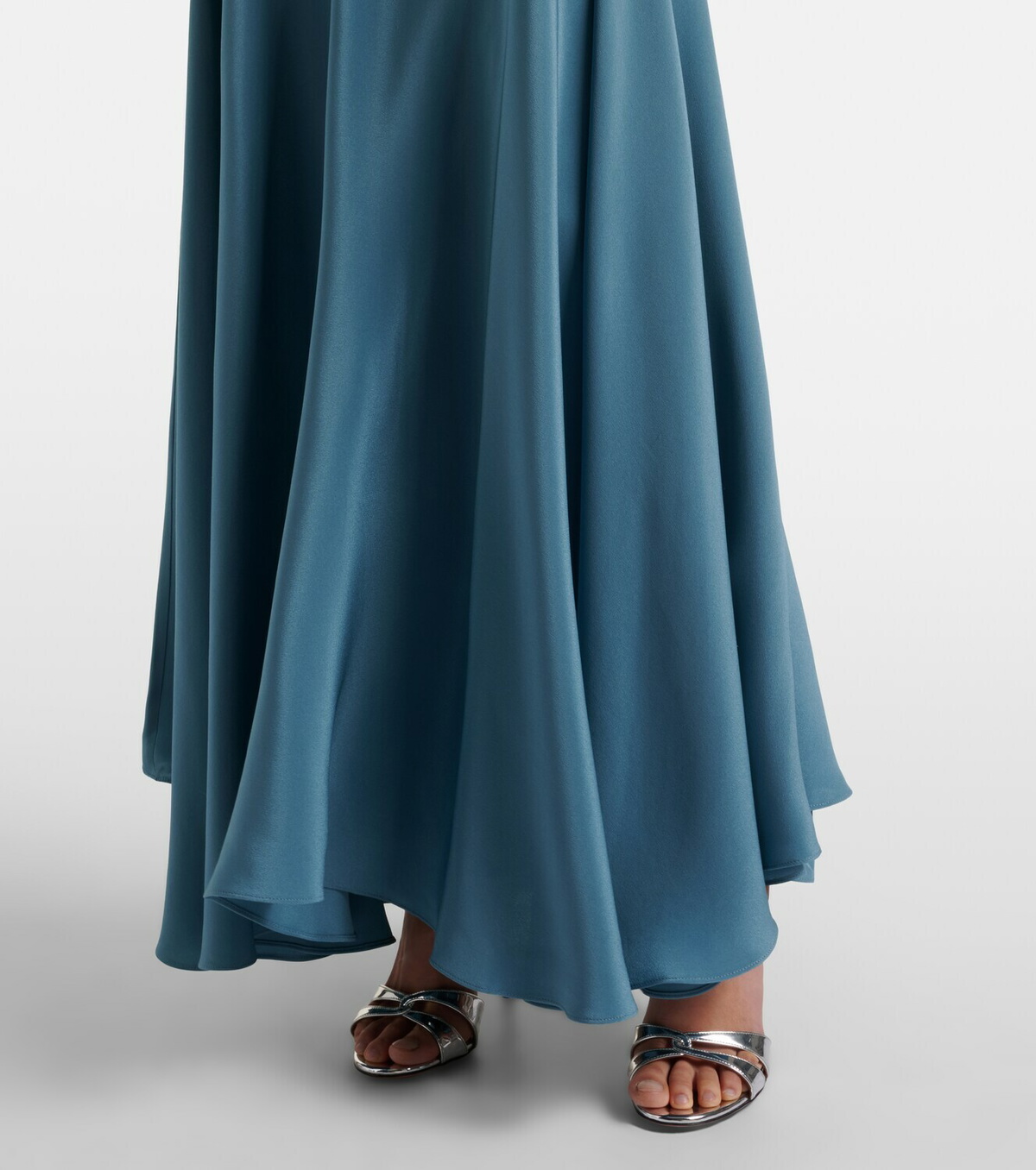 Rodarte Bow-detail silk satin maxi dress