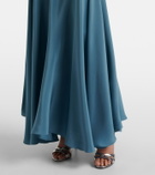 Rodarte Bow-detail silk satin maxi dress