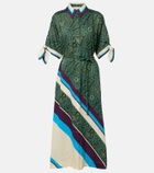 Alémais Joni printed linen-blend shirt dress