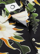 Endless Joy - Epiphyllum Camp-Collar Printed ECOVERO Shirt - Black