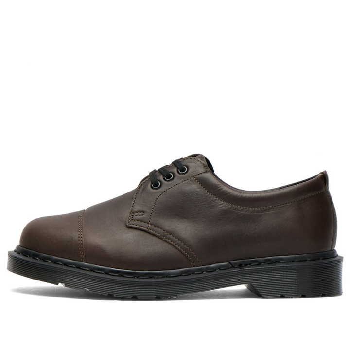 Photo: Dr. Martens Men's x MHL 1461 Shoe in Dark Brown Grained Oiled