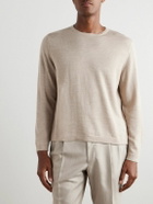 Stòffa - Cotton and Silk-Blend T-Shirt - Neutrals