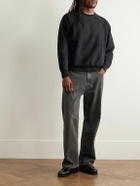 A.PRESSE - Vintage Cotton-Jersey Sweatshirt - Black
