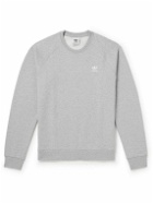adidas Originals - Essential Logo-Embroidered Cotton-Blend Jersey Sweatshirt - Gray