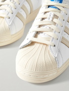 adidas Originals - Superstar Rubber-Trimmed Leather and Nubuck Sneakers - White