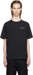 Saturdays NYC Black Embroidered T-Shirt