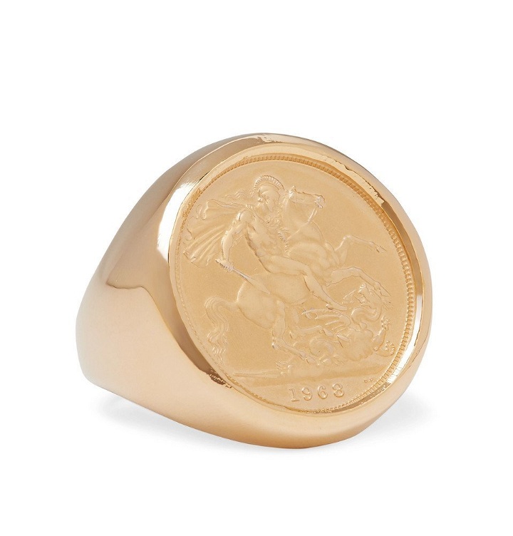 Photo: Bottega Veneta - Gold-Plated Signet Ring - Gold
