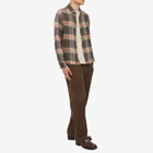 Corridor Men's Acid Plaid Shirt in Moss