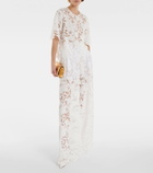 Oscar de la Renta High-rise wide-leg lace pants
