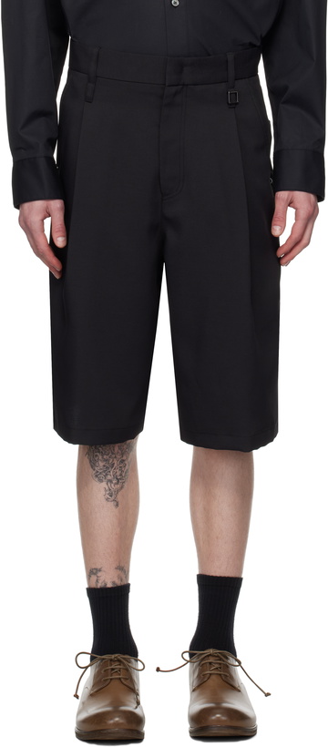 Photo: WOOYOUNGMI Black Pleated Shorts