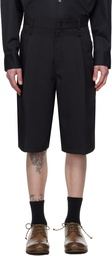 WOOYOUNGMI Black Pleated Shorts