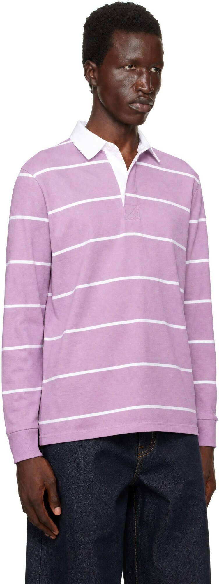 Noah Purple Classic Rugby Polo