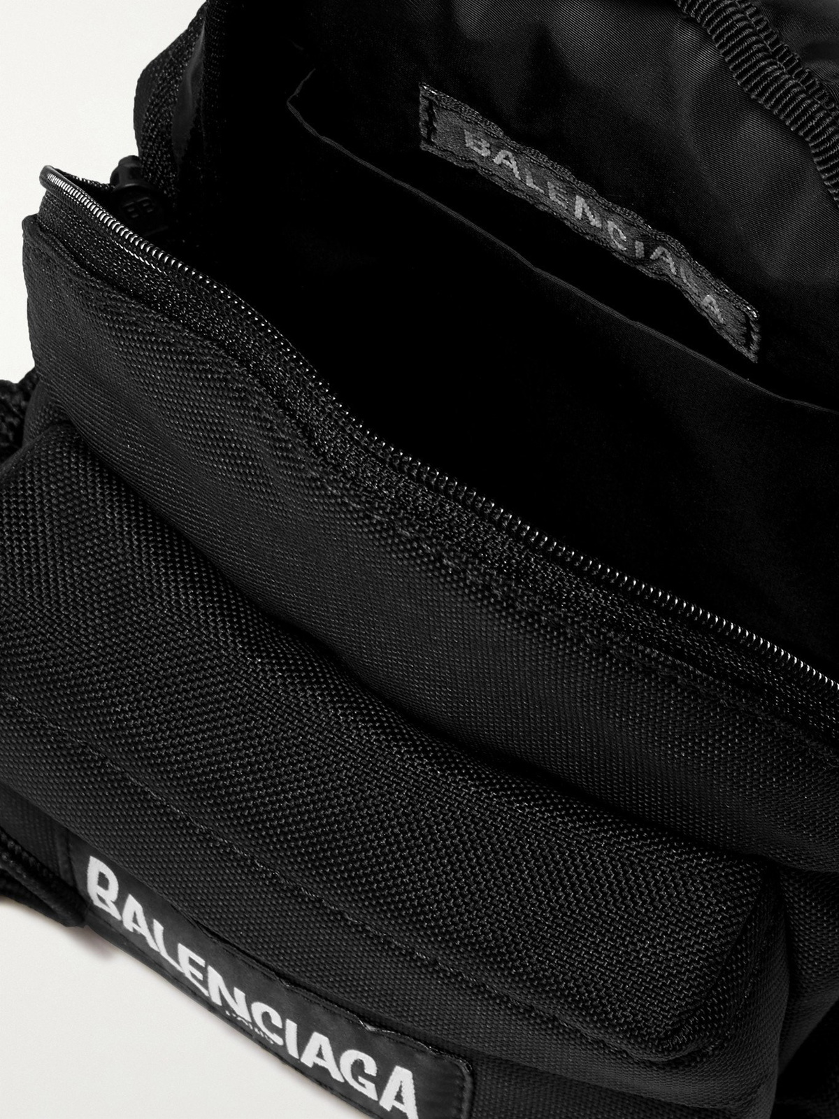 BALENCIAGA - Logo-Appliquéd Recycled Nylon Messenger Bag - Black Balenciaga