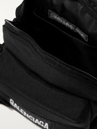 BALENCIAGA - Logo-Appliquéd Recycled Nylon Messenger Bag - Black