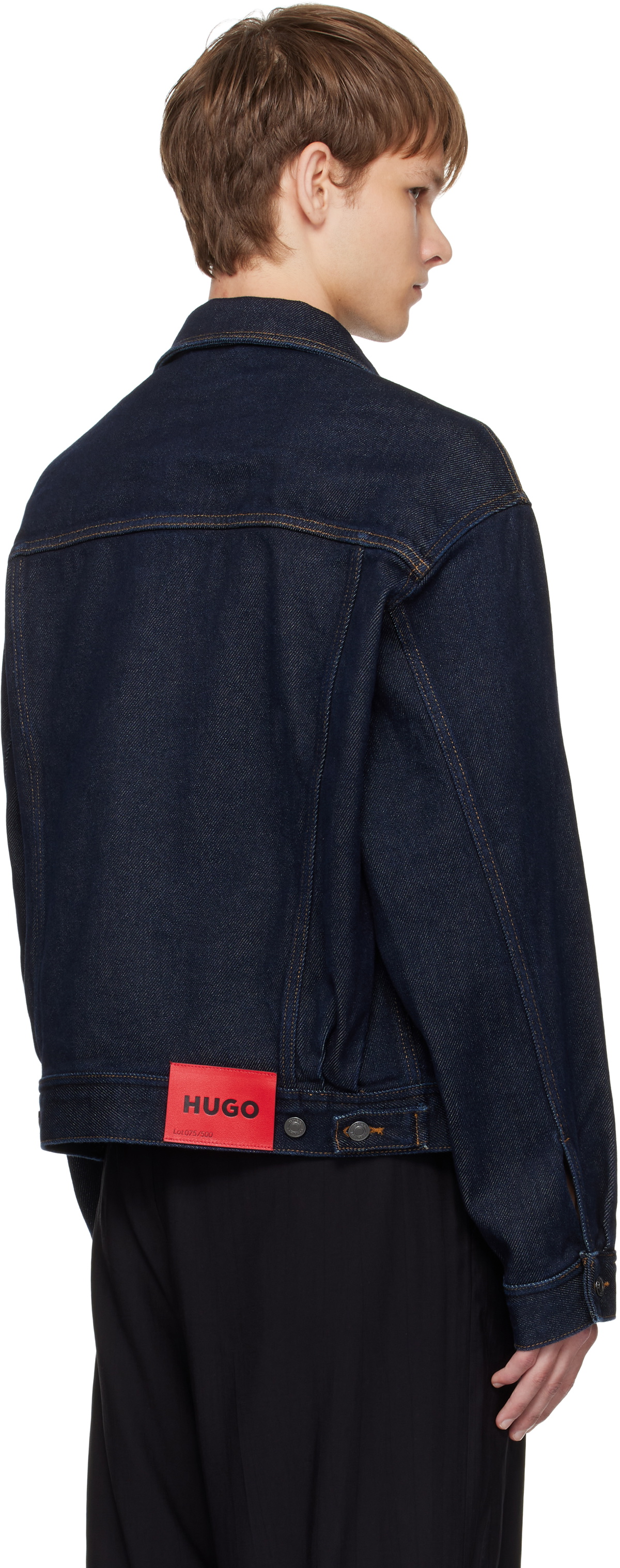 Hugo Navy Regular-Fit Denim Jacket