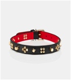 Christian Louboutin - Loubicollar M embellished leather dog collar