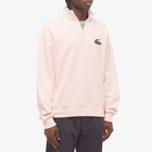 Lacoste Men's Robert Georges Core Half Zip Sweat in Flamingo