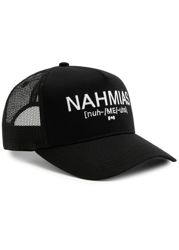 Photo: Nahmias Pronunciation Twill Trucker cap - Black - One Size