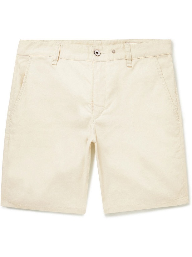 Photo: Rag & Bone - Perry Straight-Leg Linen and Cotton-Blend Shorts - Neutrals