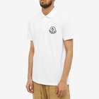 Moncler Men's Macro Logo Polo Shirt in White