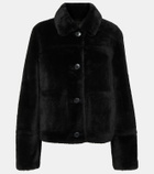 Yves Salomon Shearling-trimmed leather jacket